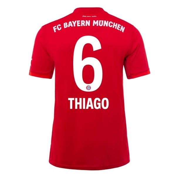 Maillot Football Bayern Munich NO.6 Thiago Domicile 2019-20 Rouge